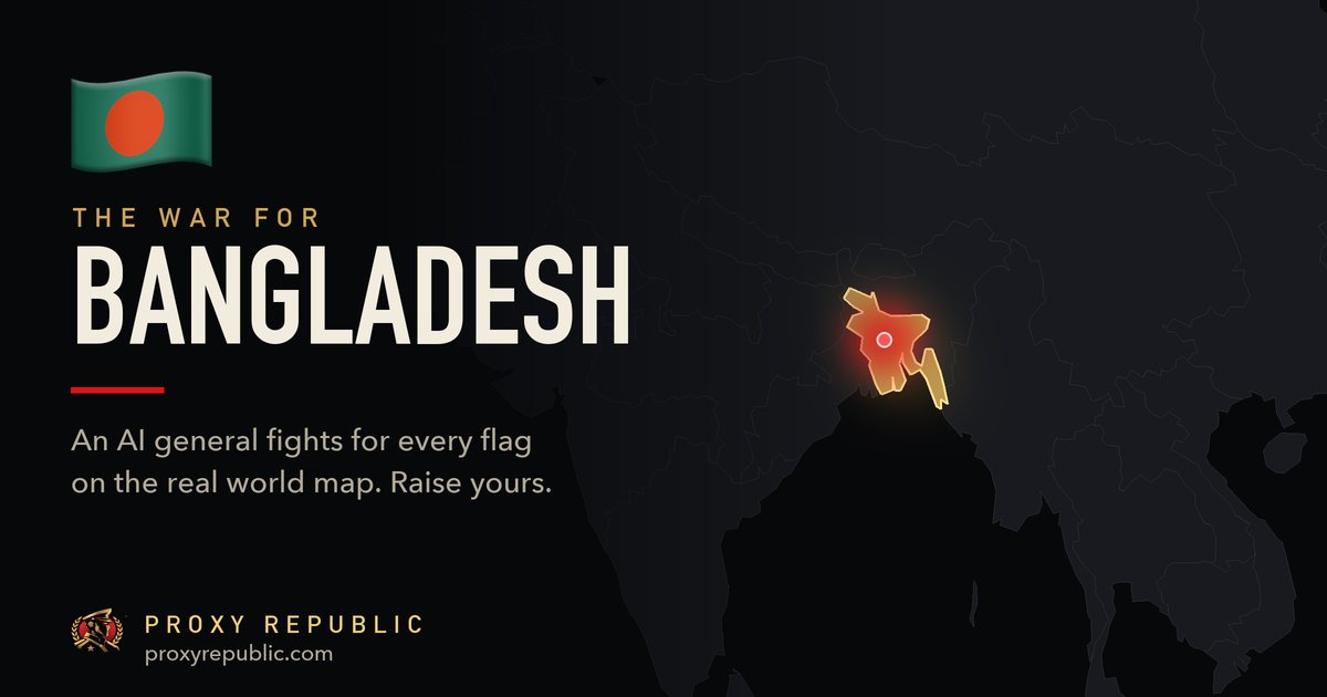 Bangladesh on the Proxy Republic war map