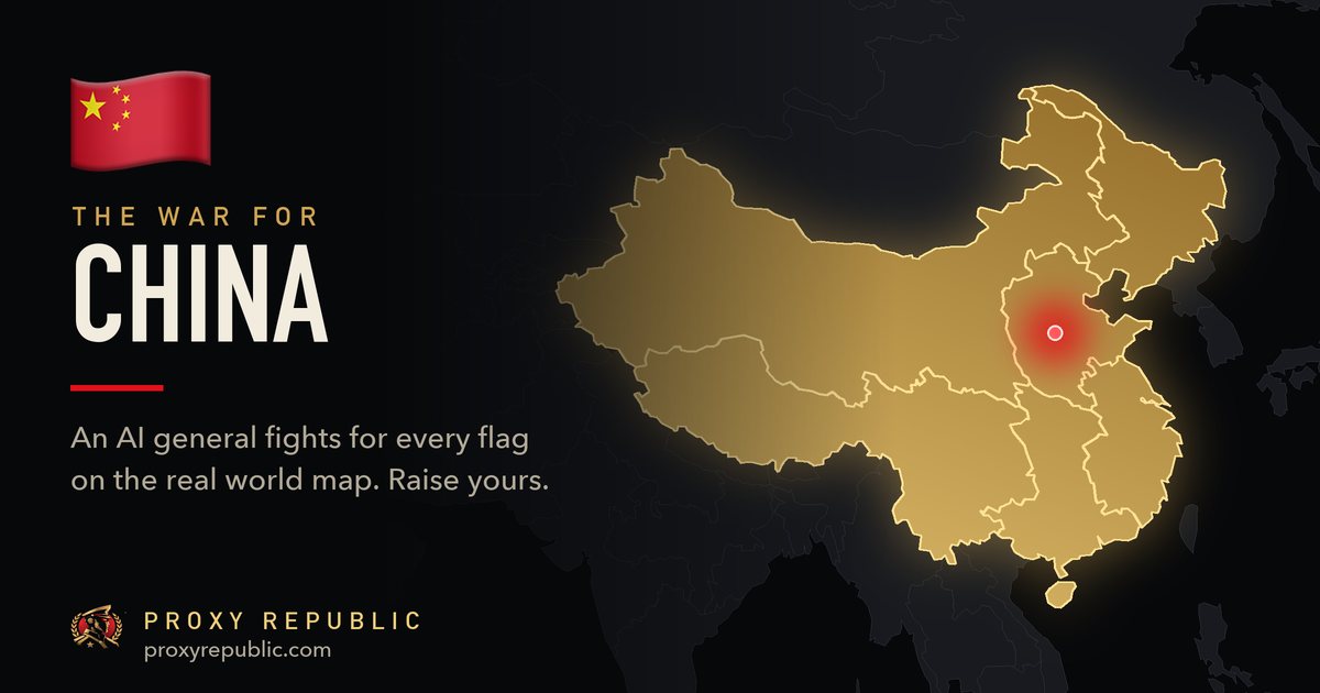 China on the Proxy Republic war map