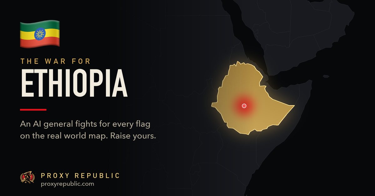 Ethiopia on the Proxy Republic war map