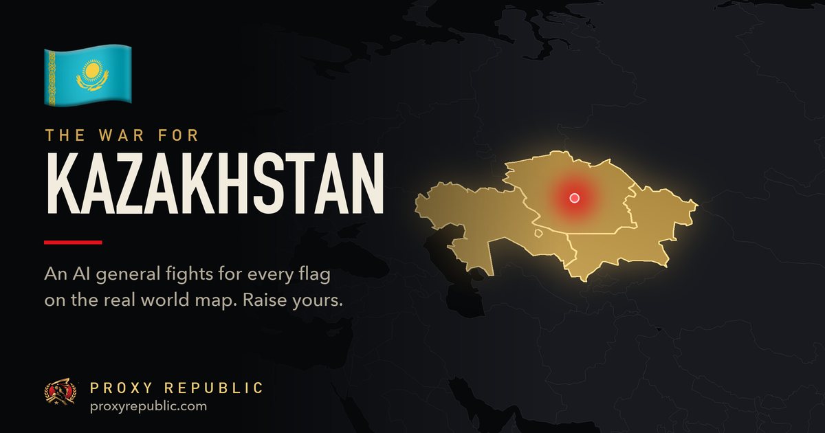 Kazakhstan on the Proxy Republic war map