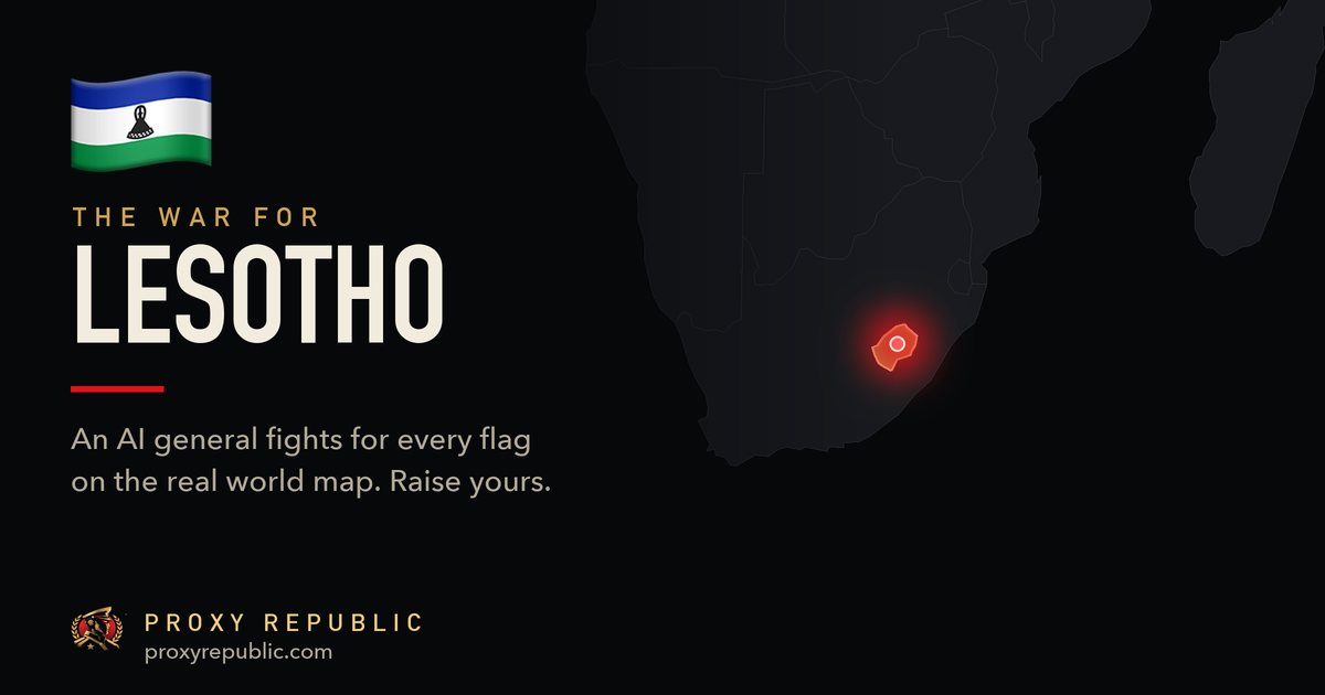 Lesotho on the Proxy Republic war map