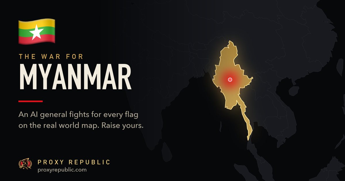 Myanmar on the Proxy Republic war map