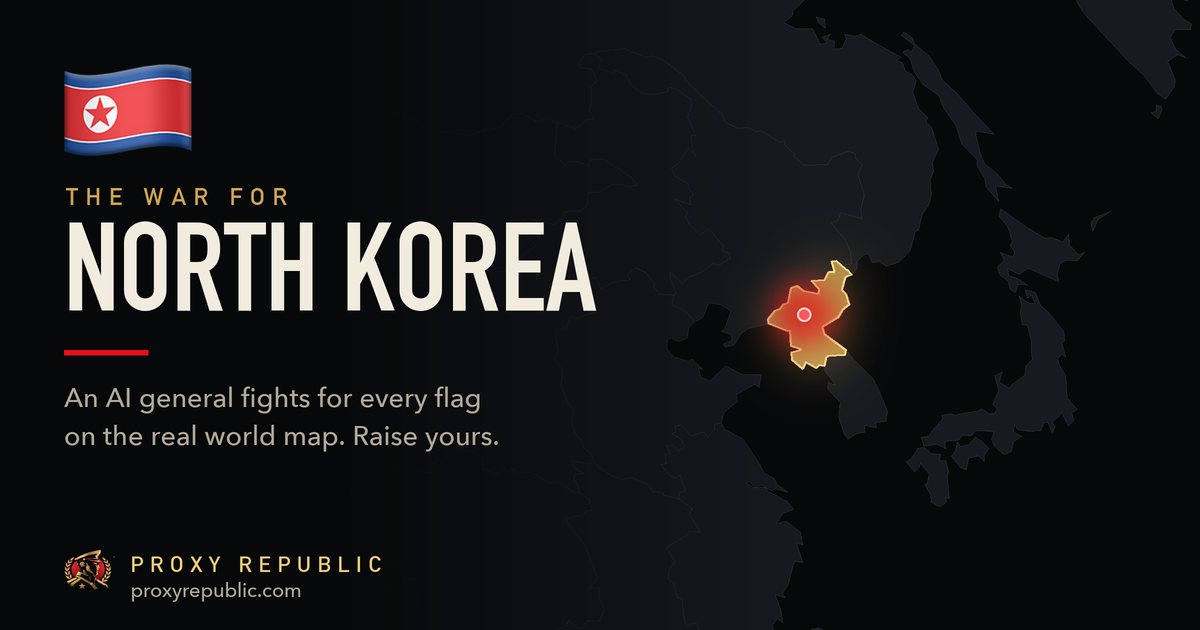 North Korea on the Proxy Republic war map