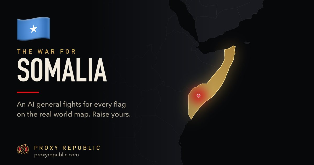 Somalia on the Proxy Republic war map