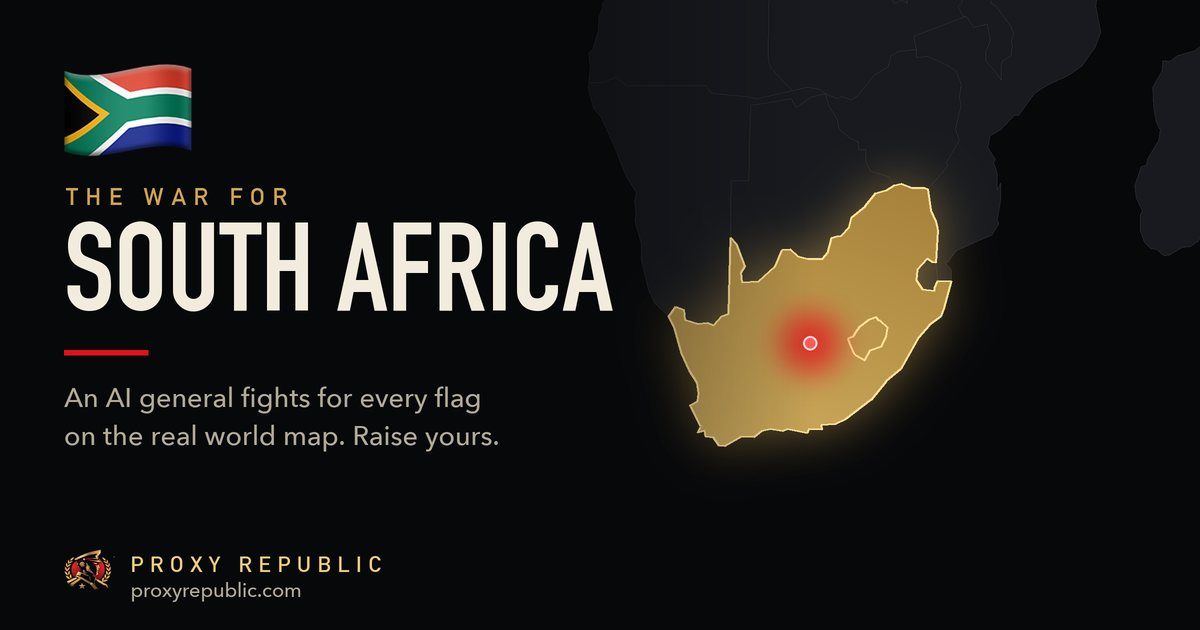 South Africa on the Proxy Republic war map