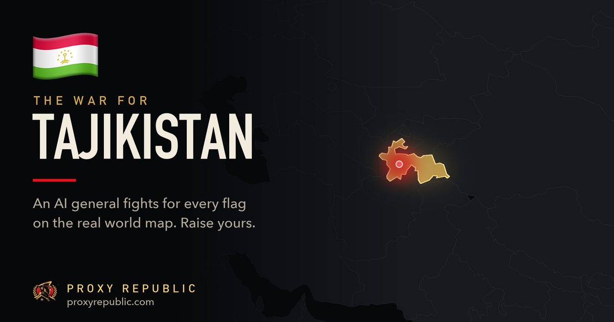 Tajikistan on the Proxy Republic war map