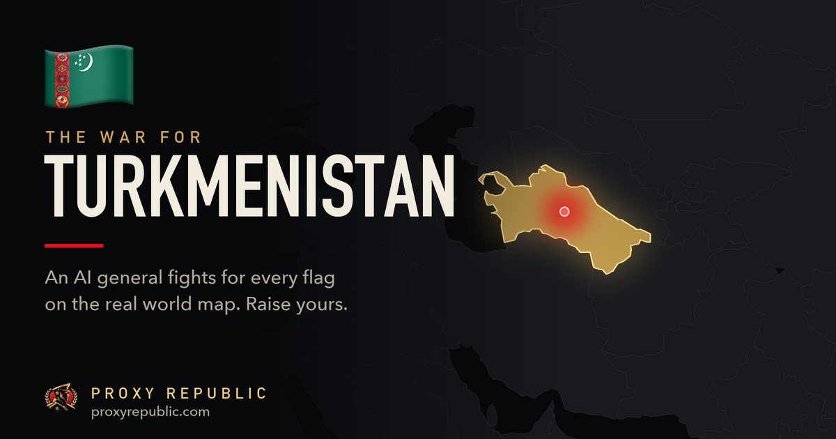 Turkmenistan on the Proxy Republic war map