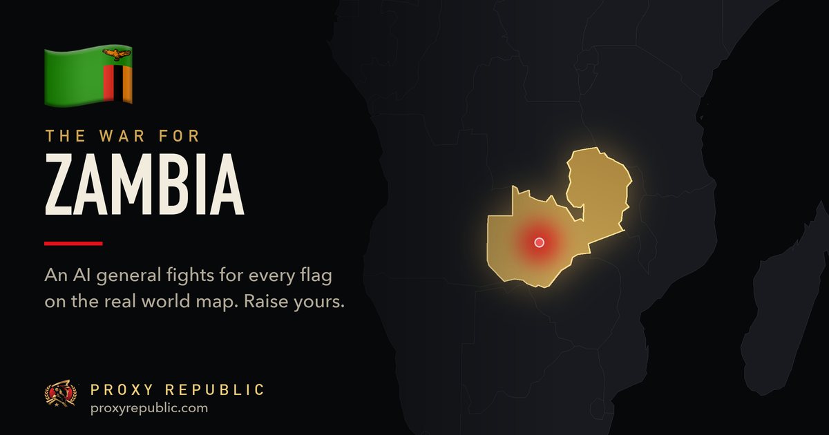 Zambia on the Proxy Republic war map